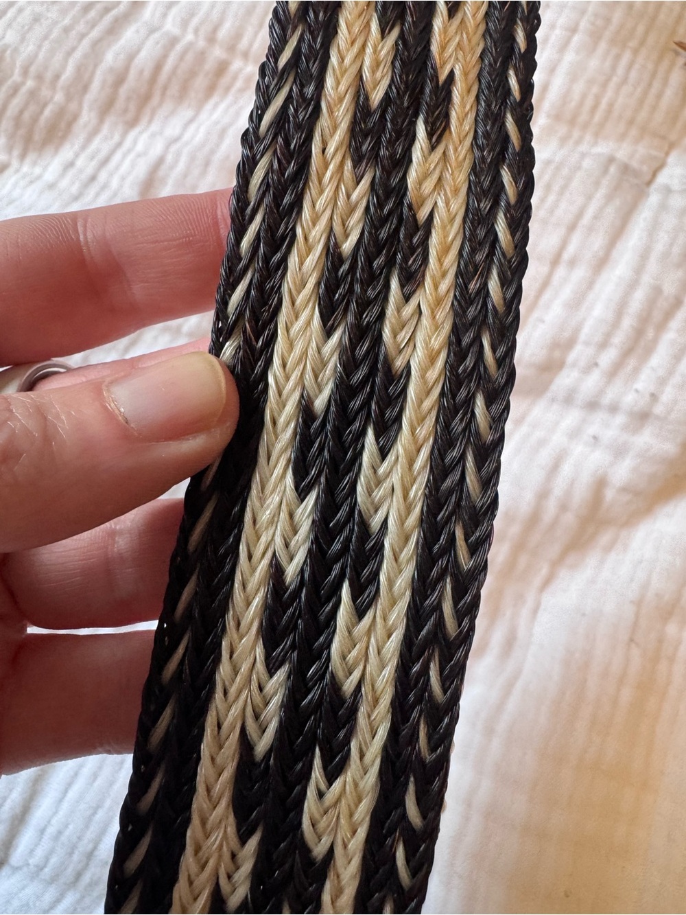 Braided horsehair belt. Size 36